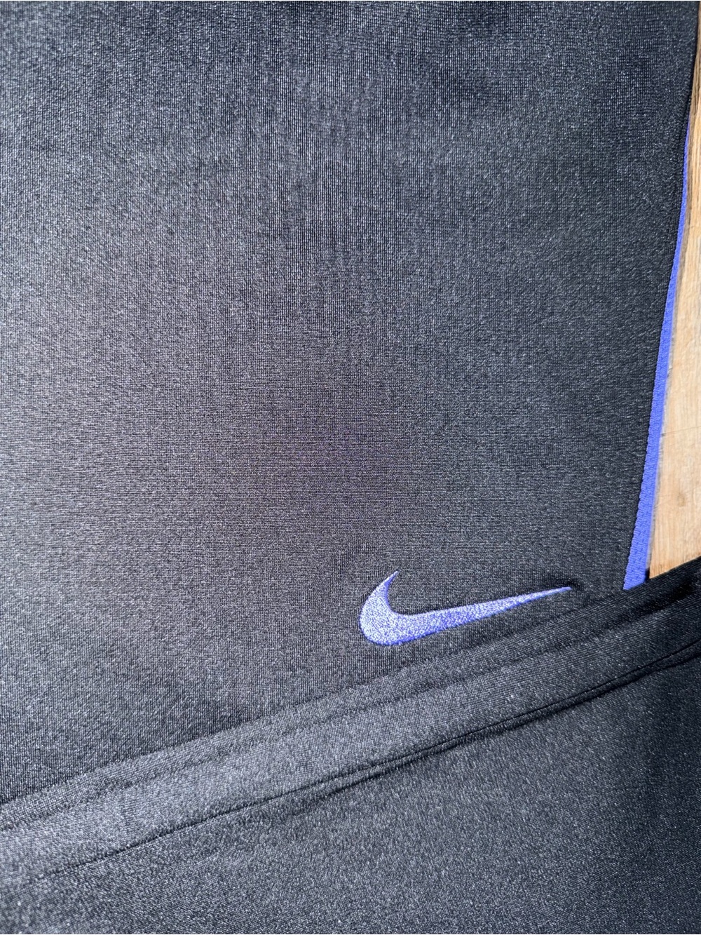 Nike Dri-Fit Striped Track pants Mens Medium Black Purple Stretch Activewear - Picture 5 of 6